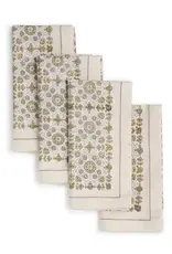 Sustainable Threads Lily Hand Block Cotton Napkins  - Set of 4