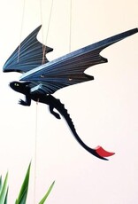 Tulia Artisans Black Toothless Dragon Mobile
