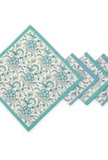 Sustainable Threads Ivy Waters Hand Block Printed Cotton Napkins - Set of 4