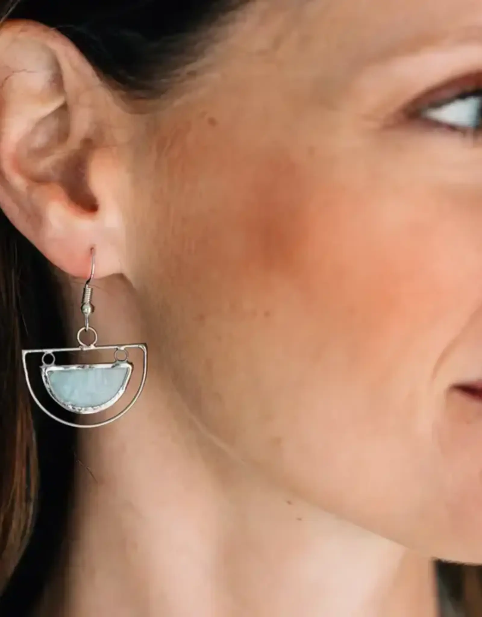 Ten Thousand Villages Half Moon Capiz Earrings