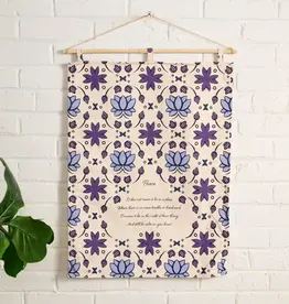 Ten Thousand Villages Lotus Peace Poem Wall Hanging