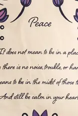 Ten Thousand Villages Lotus Peace Poem Wall Hanging