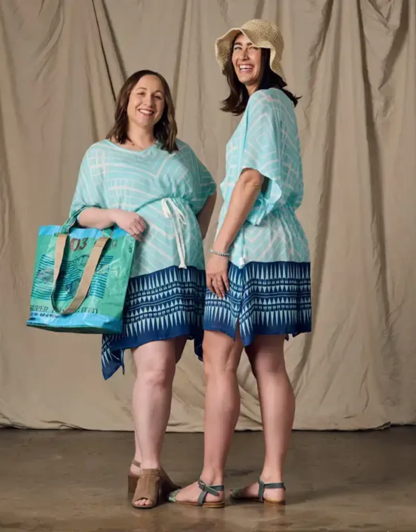Ten Thousand Villages Lahar Geometric Kaftan