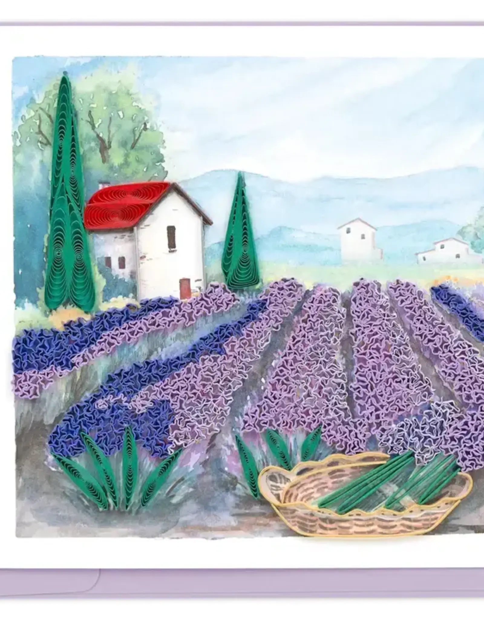 Quilling Card Quilled Lavender Fields Card