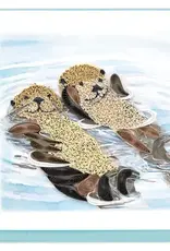 Quilling Card Quilled Hugging Otters Card