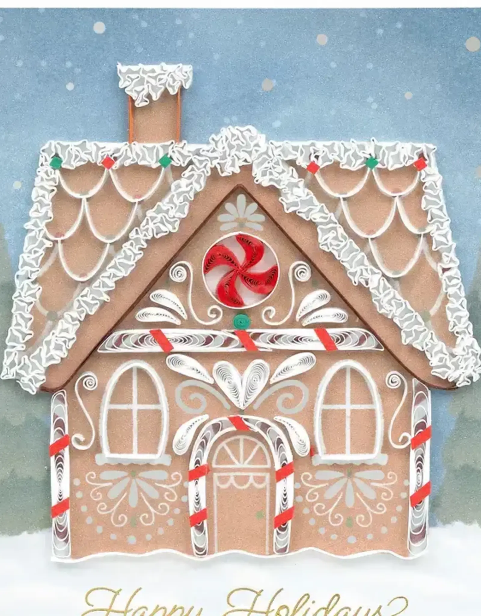 Quilling Card Quilled Gingerbread House Card
