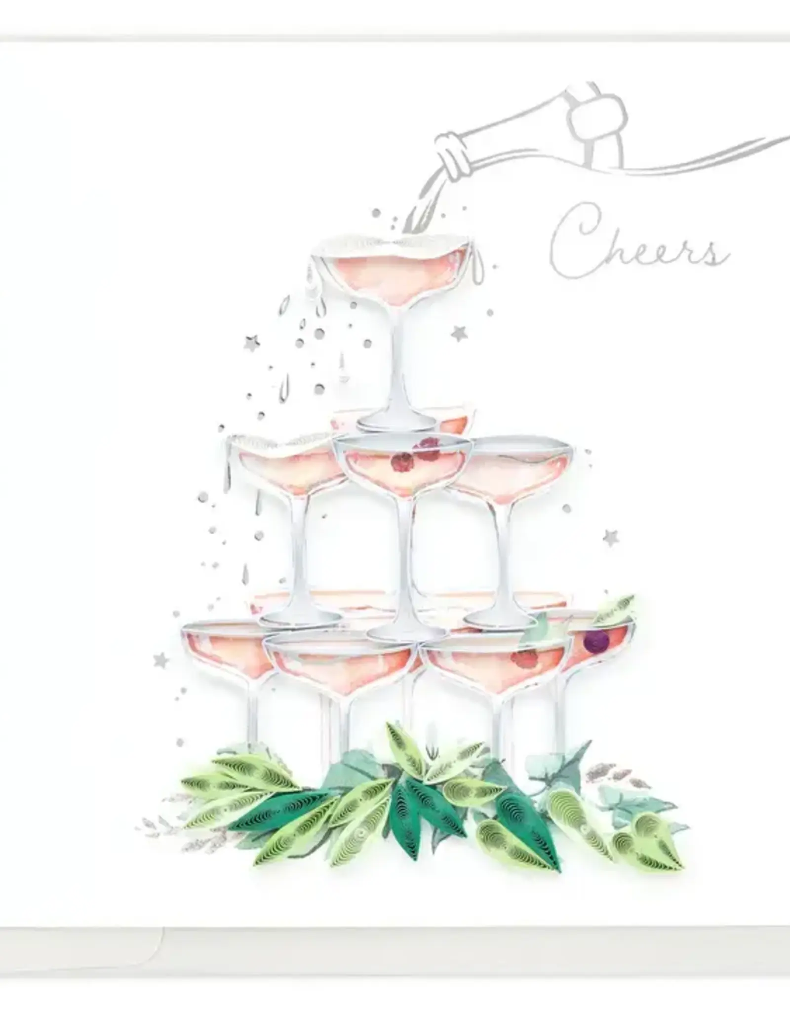 Quilling Card Quilled Champagne Tower Card