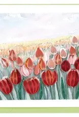 Quilling Card Quilled Tulip Field Card