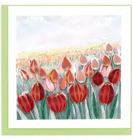 Quilling Card Quilled Tulip Field Card