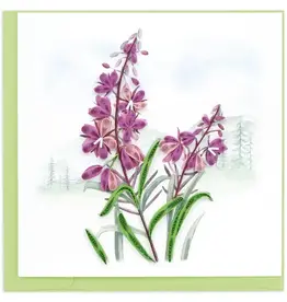 Quilling Card Quilled Alaskan Fireweed Wildflowers Card