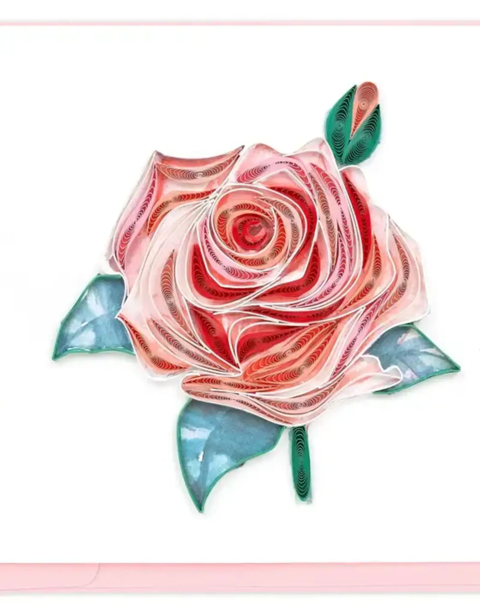 Quilling Card Quilled Rose Bloom Card