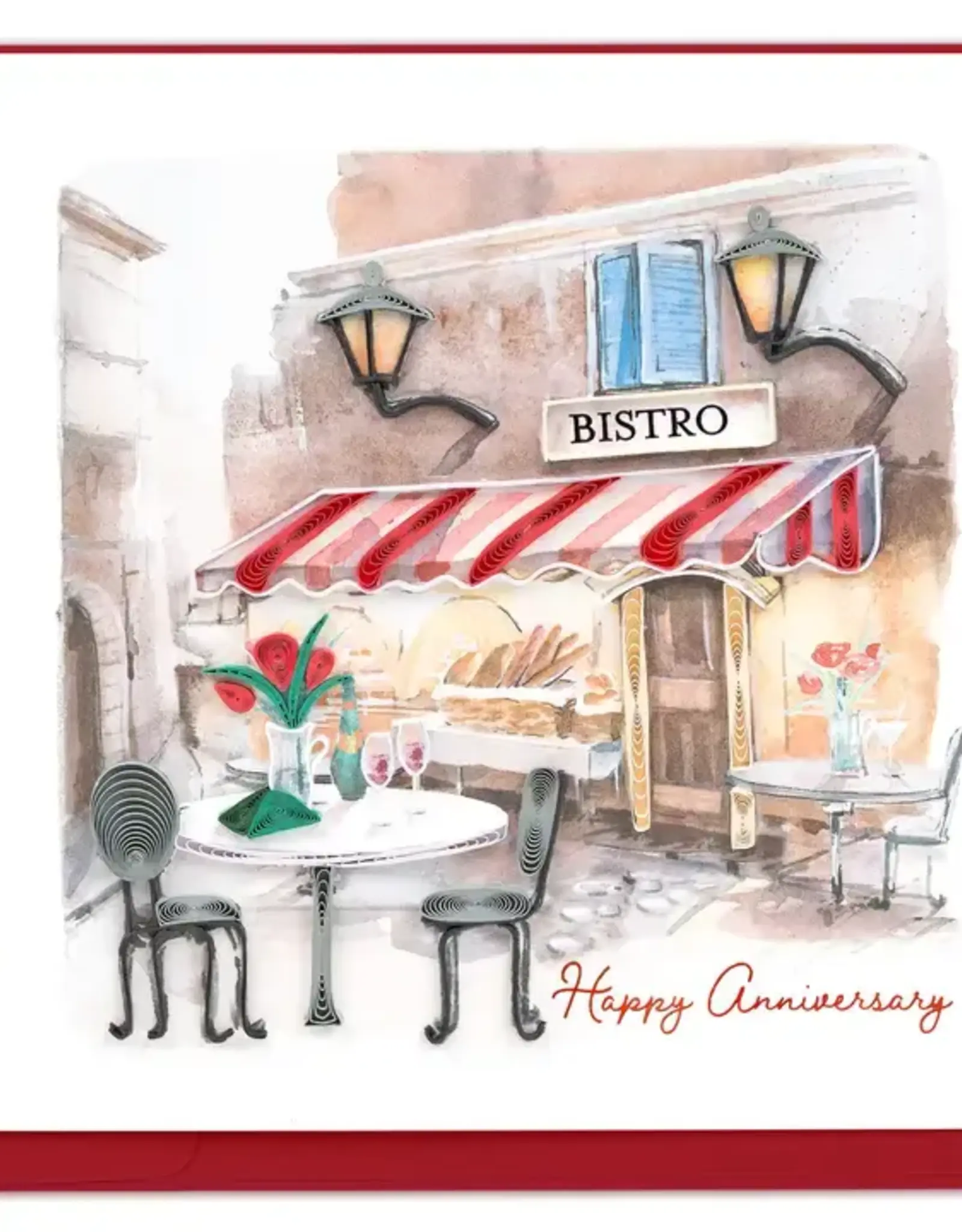Quilling Card Quilled Bistro Anniversary Card