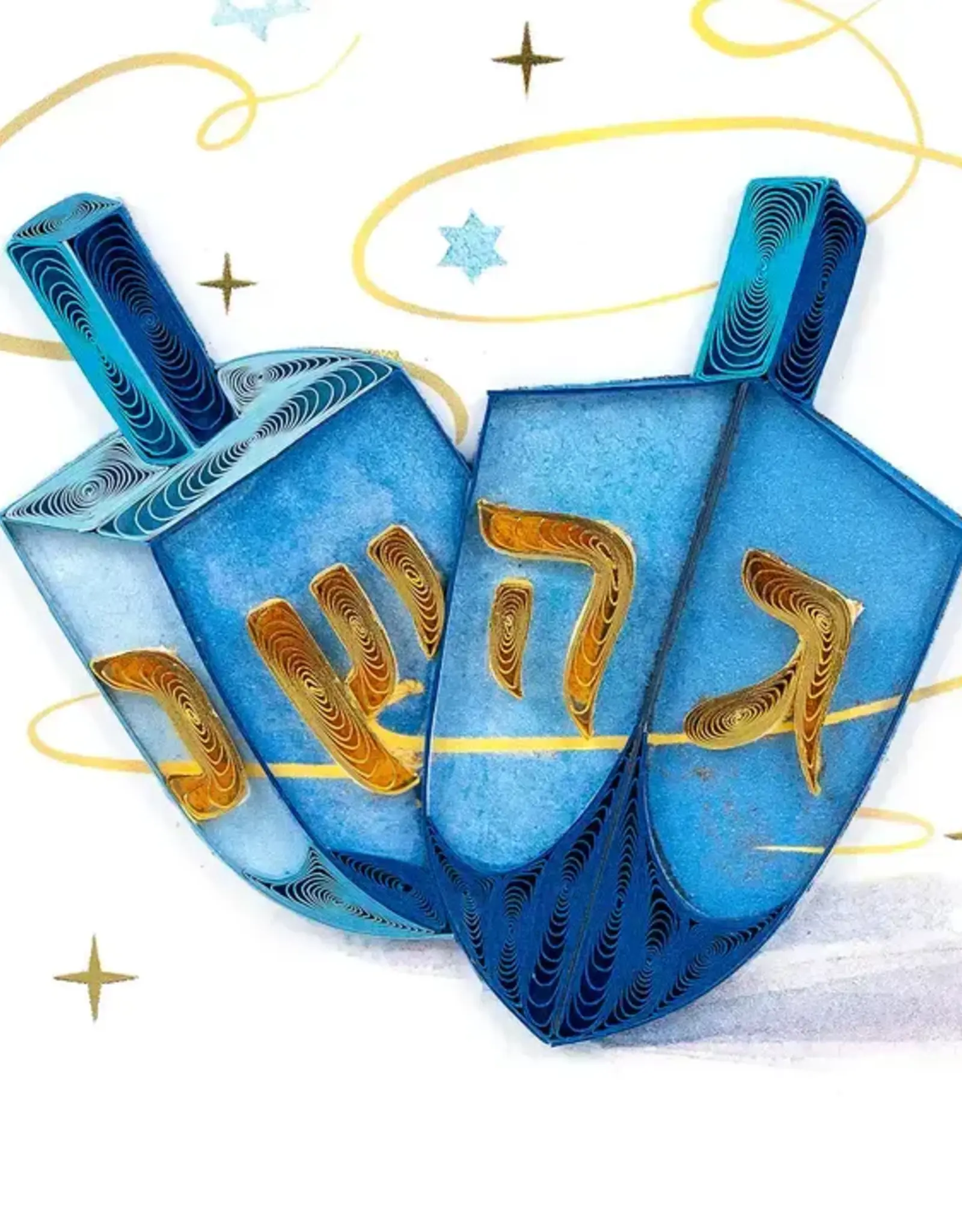 Quilling Card Quilled Hanukkah Dreidels Card