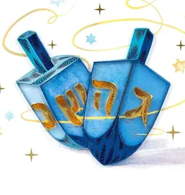 Quilling Card Quilled Hanukkah Dreidels Card