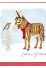 Quilling Card Quilled Winter Donkey & Friend Card