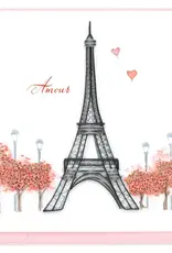 Quilling Card Quilled Eiffel Tower Love (French) Card