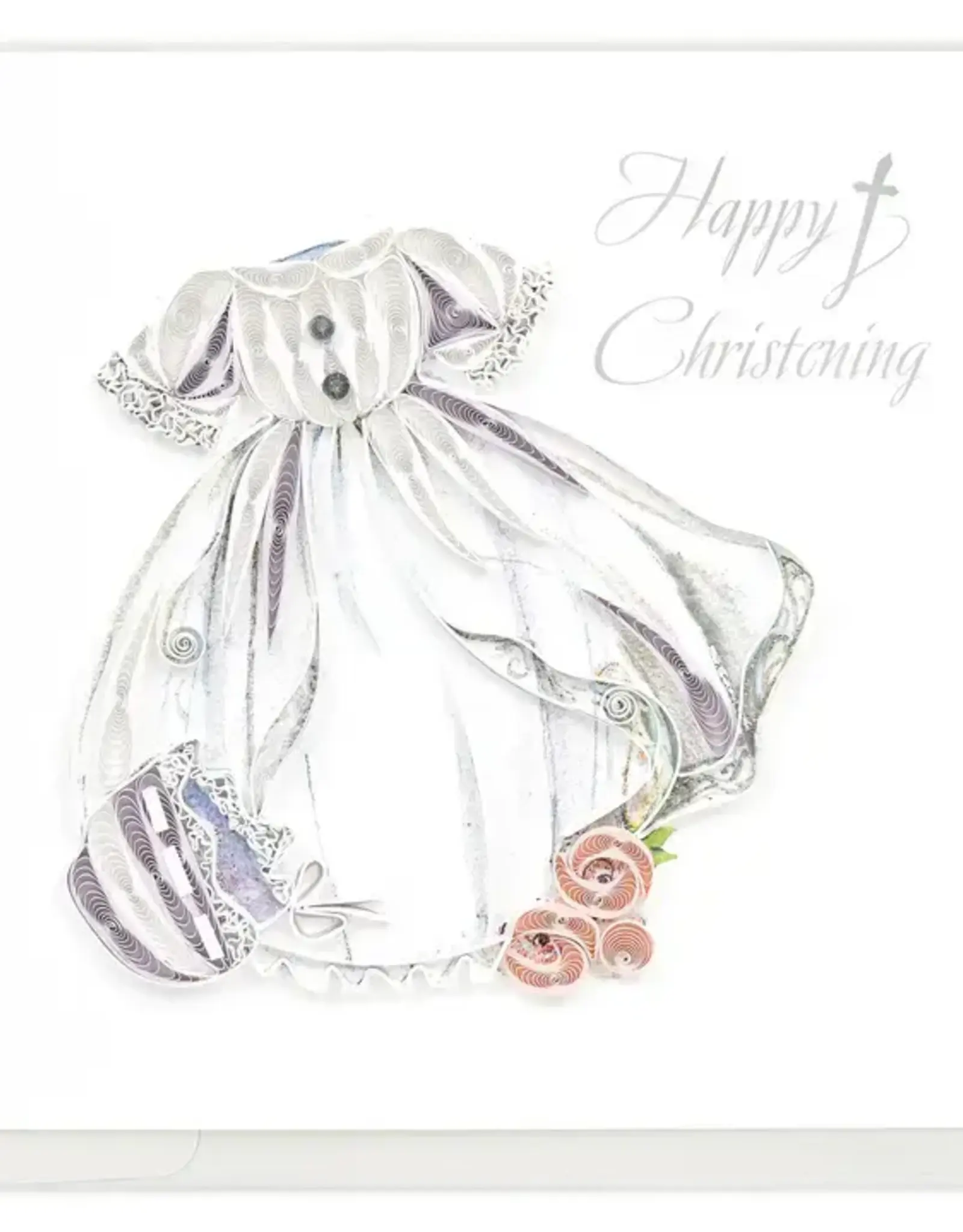 Quilling Card Quilled Christening Girl Card