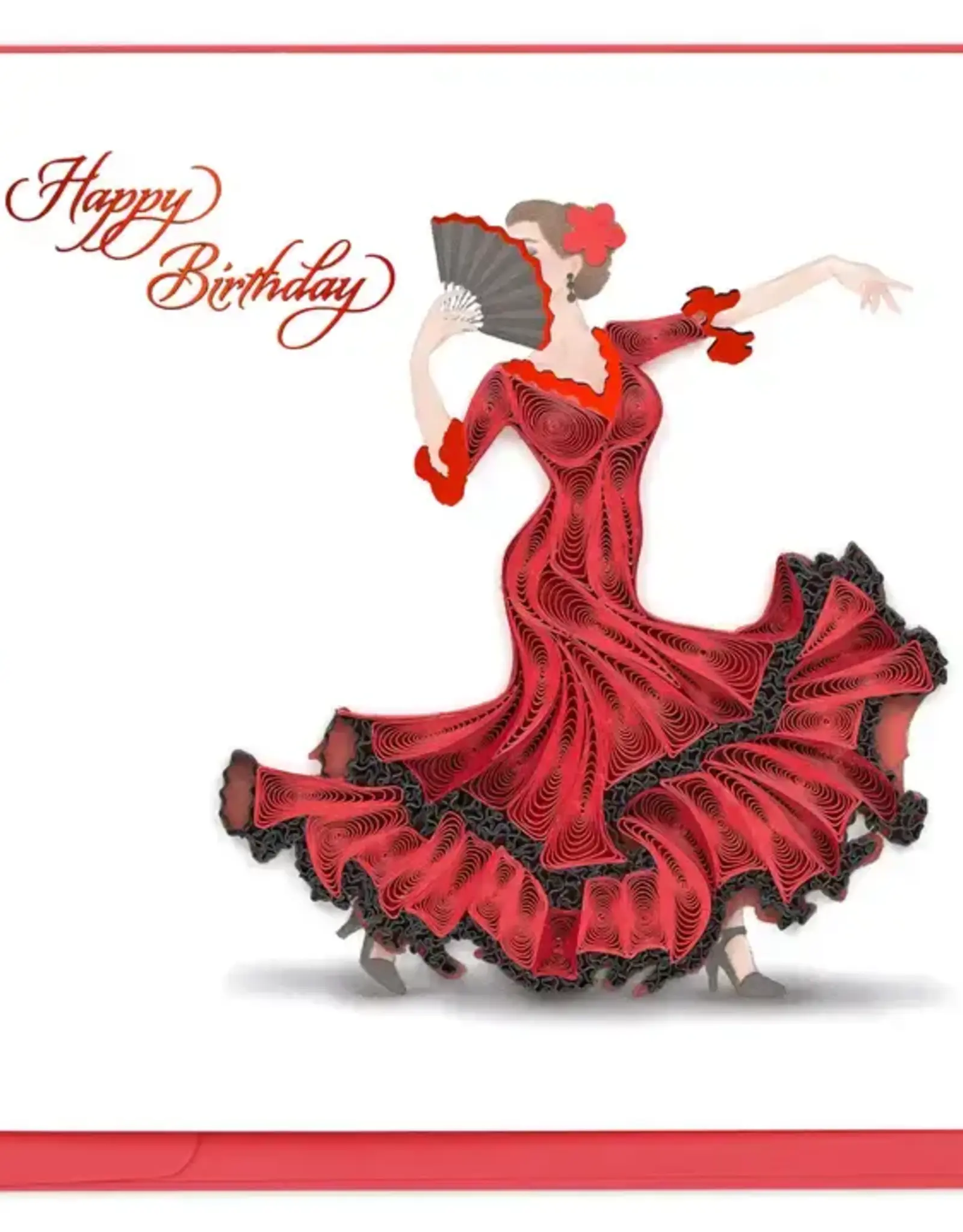 Quilling Card Quilled Flamenco Dancer Birthday Card