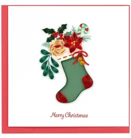 Quilling Card Quilled Christmas Stocking Bouquet Card