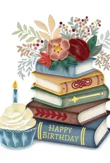 Quilling Card Quilled Books & Cupcake Birthday Card