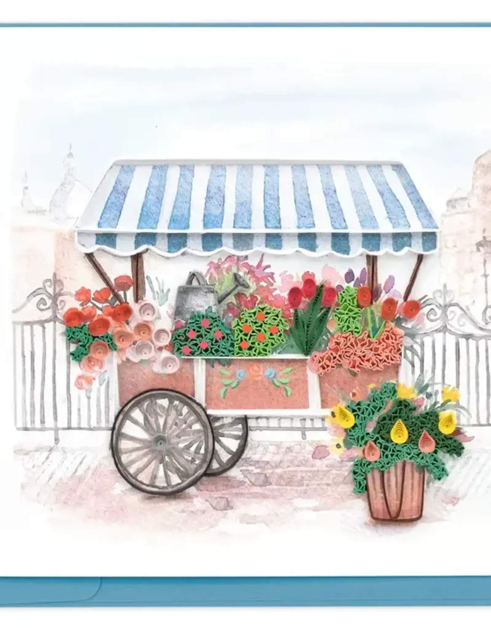 Quilling Card Quilled Flower Cart Card