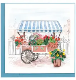 Quilling Card Quilled Flower Cart Card