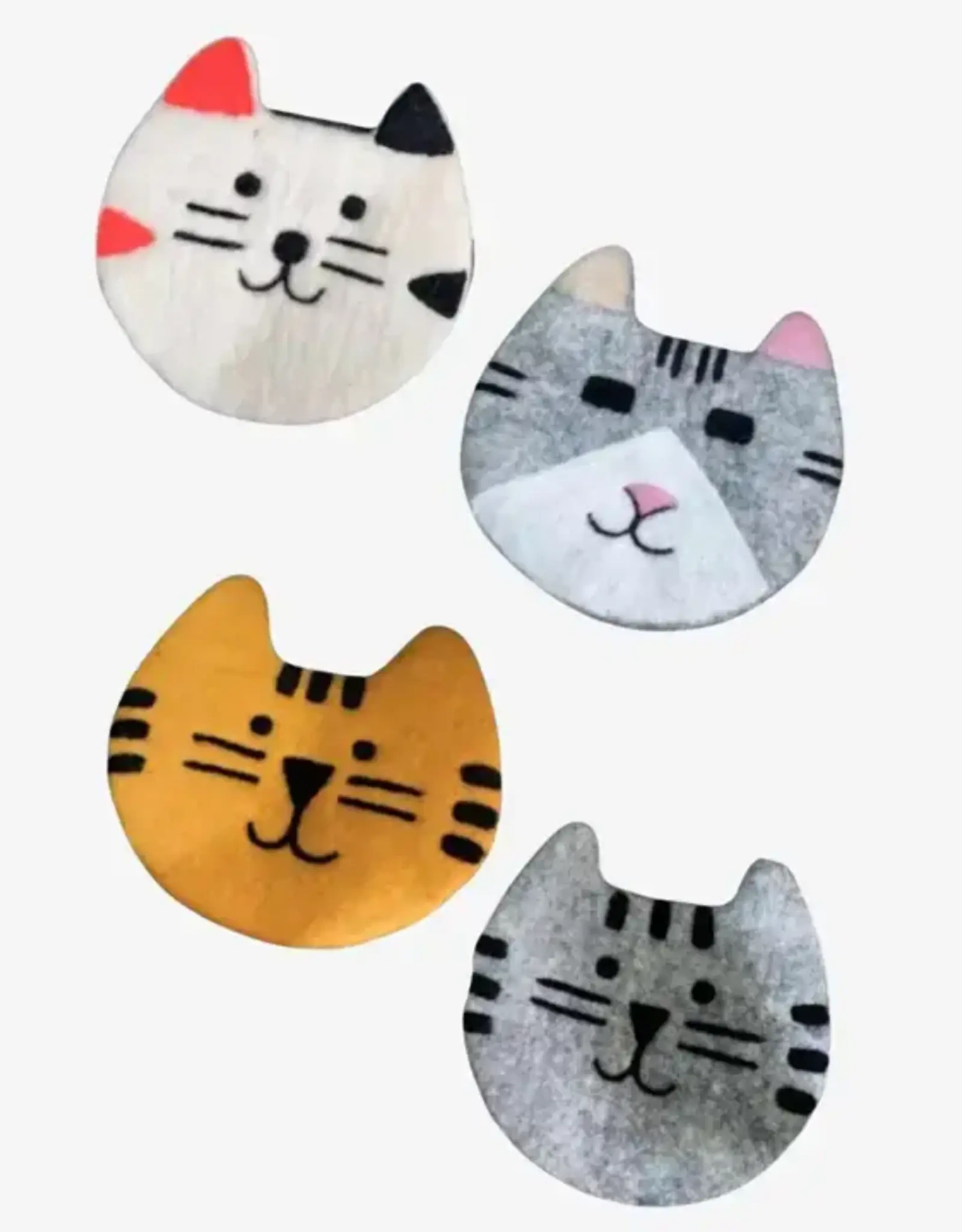 Ganesh Himal Cat Felt Trivet - Assorted