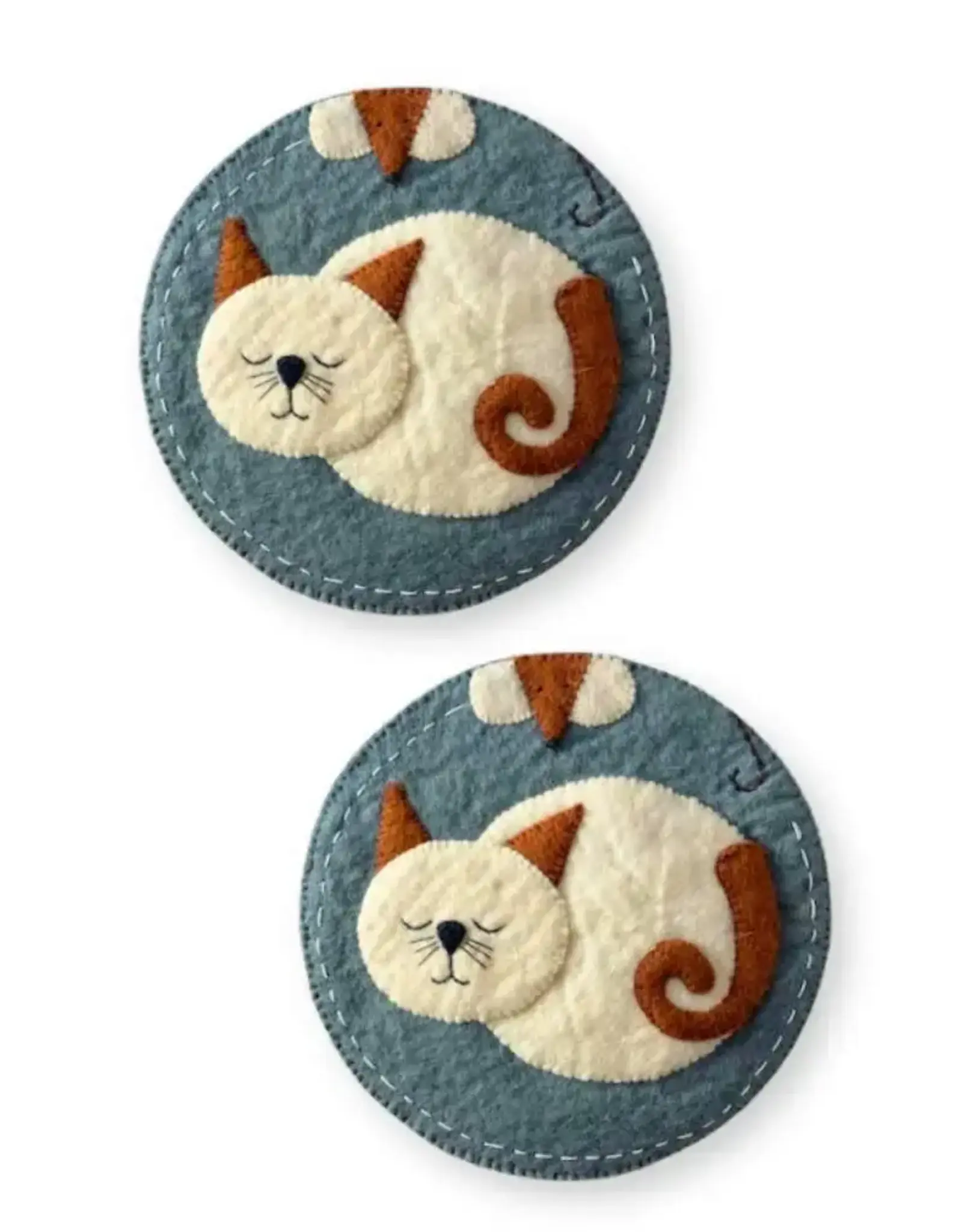 Ganesh Himal Cat & Mouse Felt Trivet