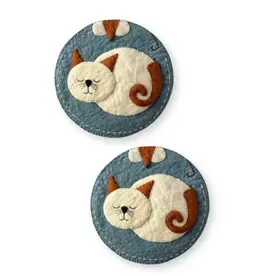Ganesh Himal Cat & Mouse Felt Trivet