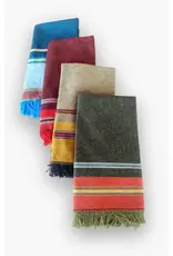 Ganesh Himal Cotton Fringe Napkin with Stripes - Assorted