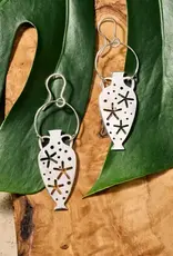 Ten Thousand Villages Satie Water Urn with Stars Dangle Earrings