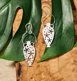 Ten Thousand Villages Satie Water Urn with Stars Dangle Earrings