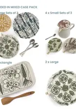 Halo Dish Covers Halo Bowl Cover Farm to Table Print  - Small Set of 3