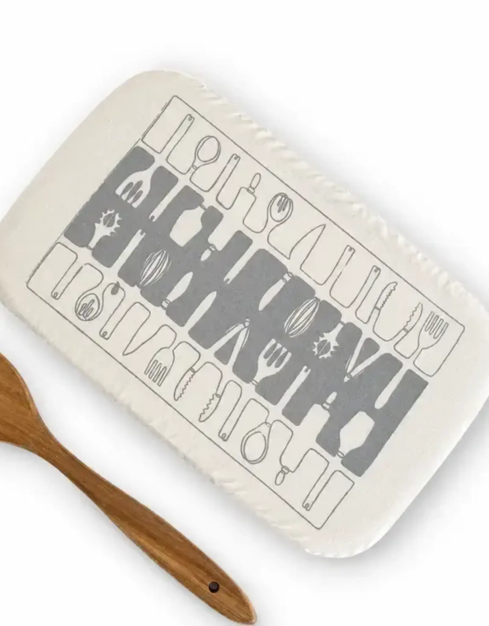 Halo Dish Covers Halo Dish and Casserole Cover Utensils Print  - Rectangle