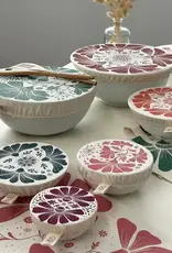 Halo Dish Covers Halo Bowl Cover Retrobloom Print  - Small Set of 3