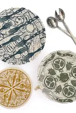 Halo Dish Covers Halo Bowl Cover Farm to Table Print  - Large Set of 3