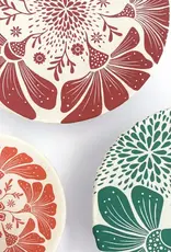 Halo Dish Covers Halo Bowl Cover Retrobloom Print  - Large Set of 3