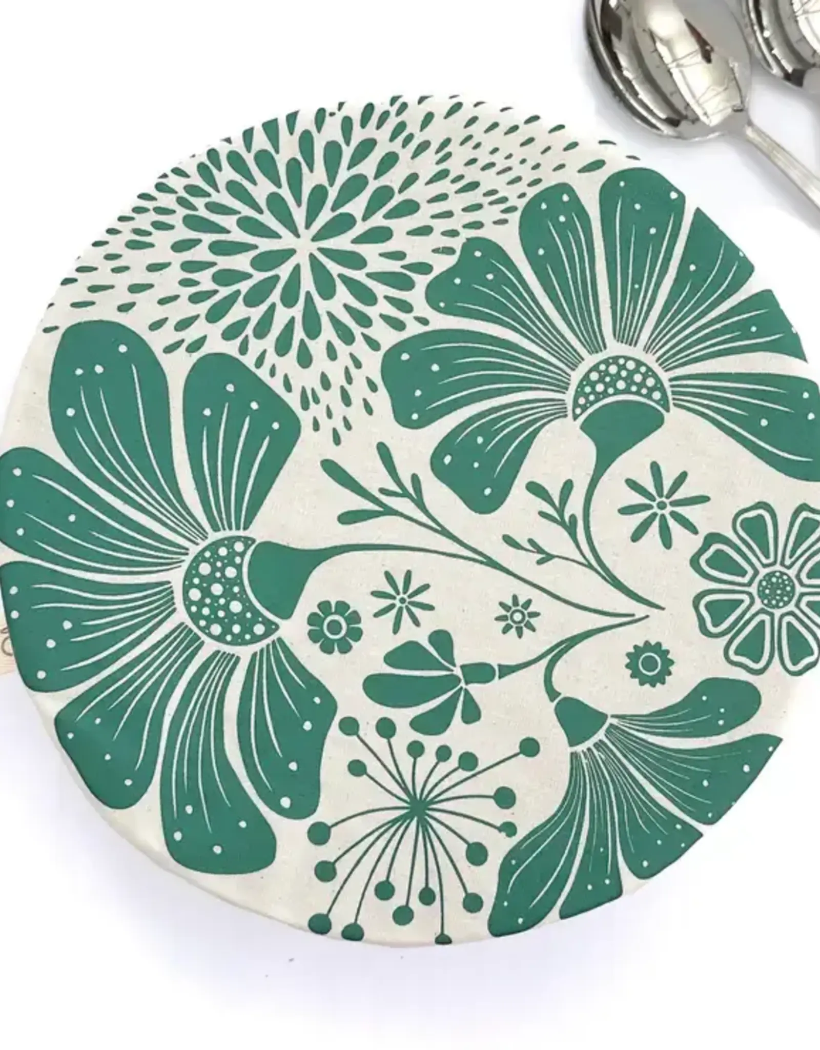 Halo Dish Covers Halo Bowl Cover Retrobloom Print  - Large Single Cover