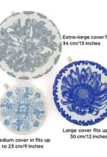 Halo Dish Covers Halo Bowl Cover Flower Print  - Large Set of 3