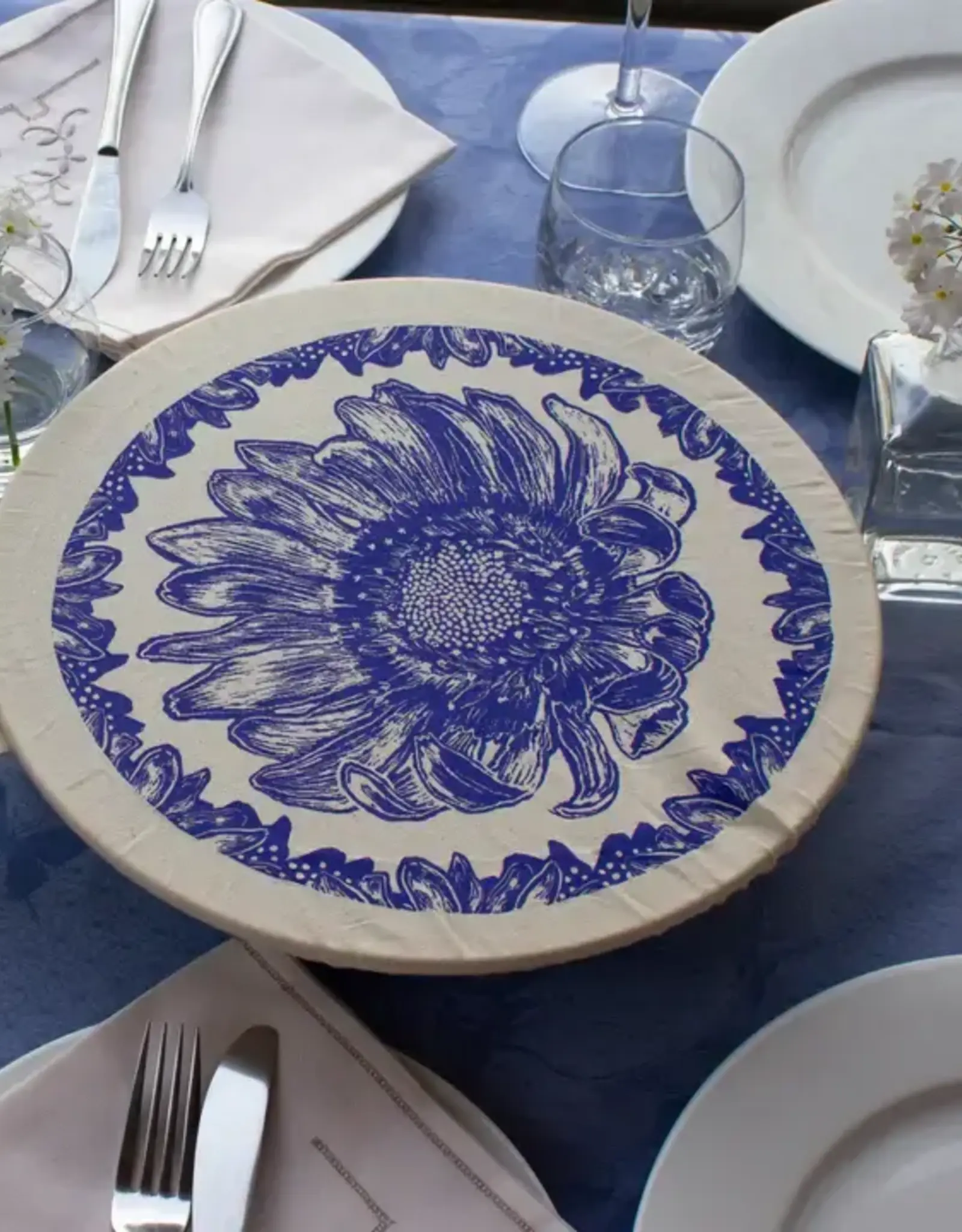 Halo Dish Covers Halo Bowl Cover Flower Print  - Large Single Cover