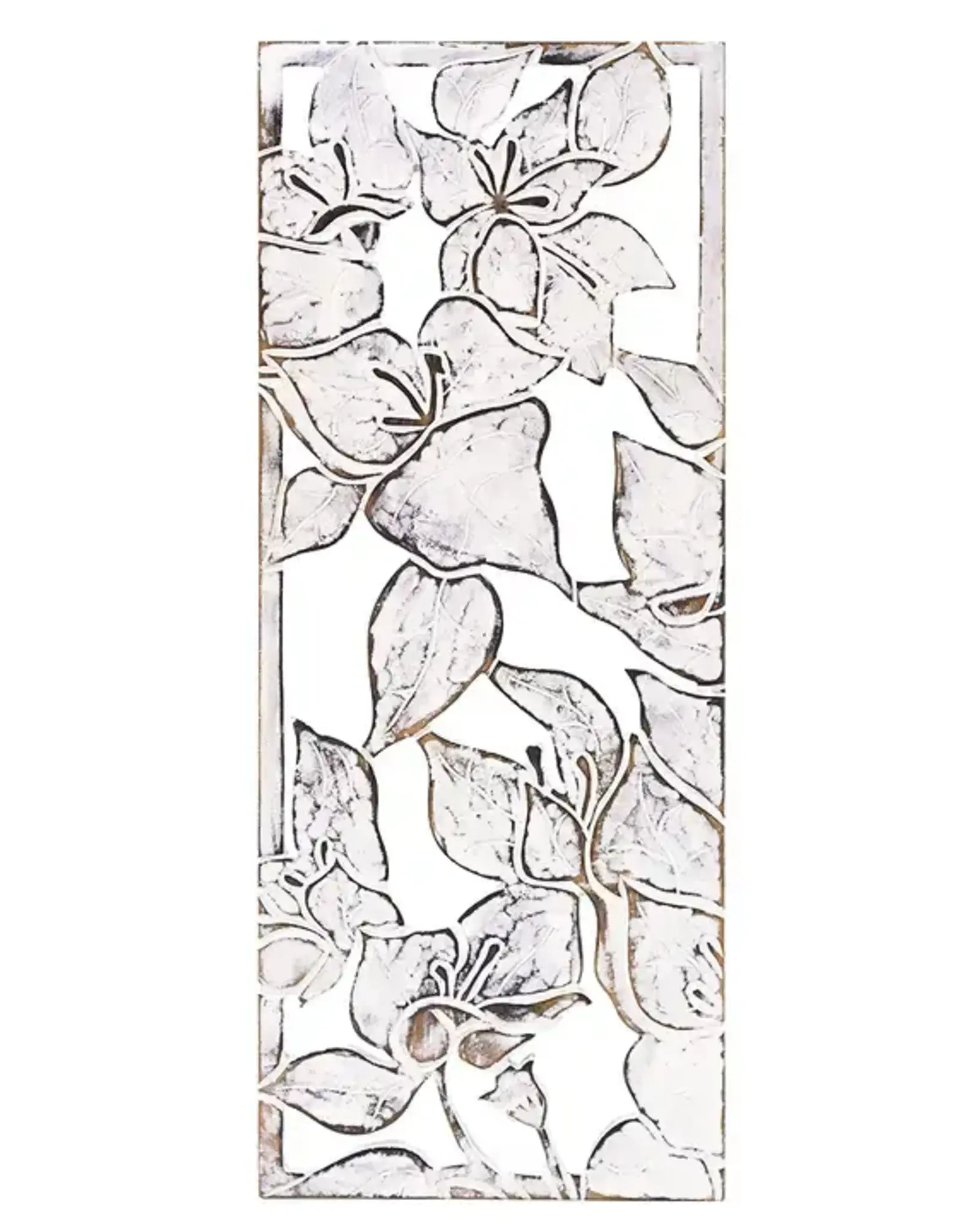 Balizen White Bougainvillea Wooden Wall Art