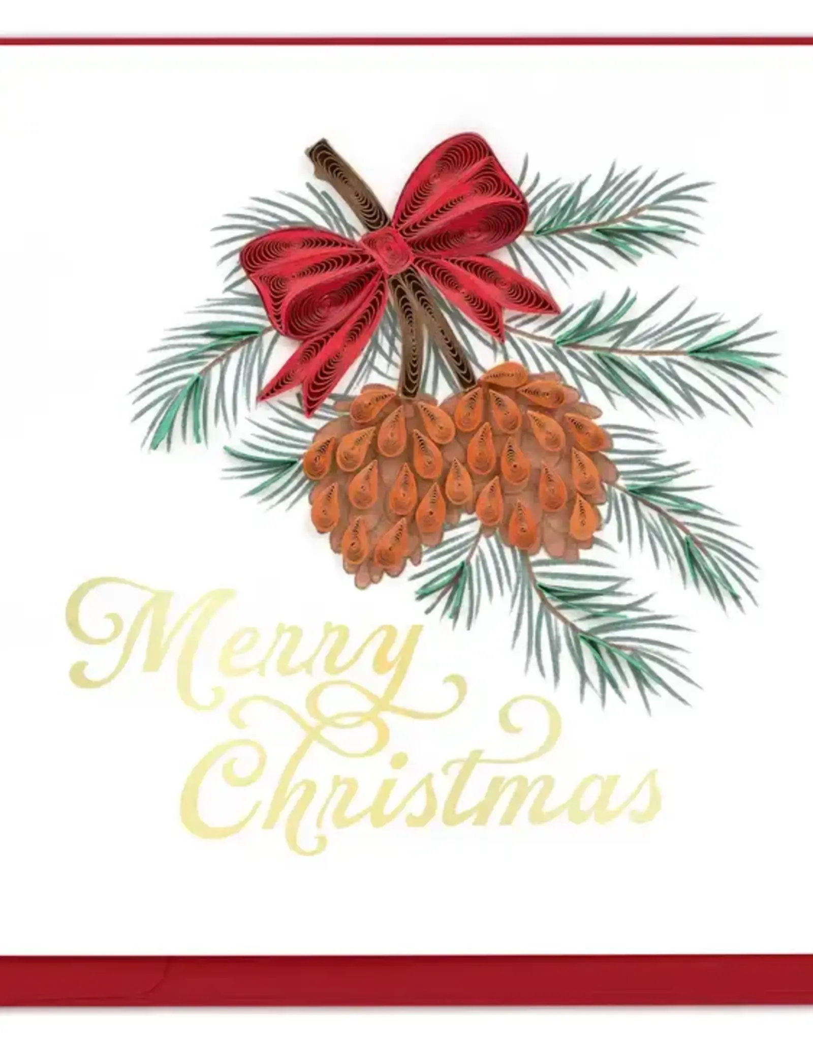 Quilling Card Quilled Merry Christmas Pinecone Greeting Card