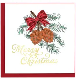 Quilling Card Quilled Merry Christmas Pinecone Greeting Card