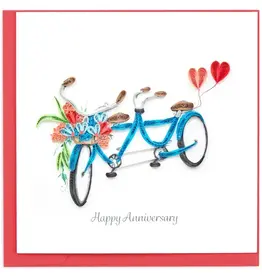 Quilling Card Quilled Tandem Bicycle Greeting Card