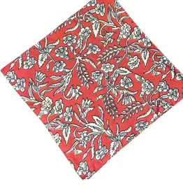 Hopes Unlimited Printed Cotton Napkins Red Floral
