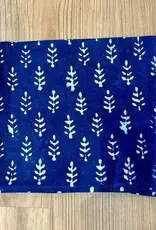 Hopes Unlimited Printed Cotton Napkins Blue & White Leaves