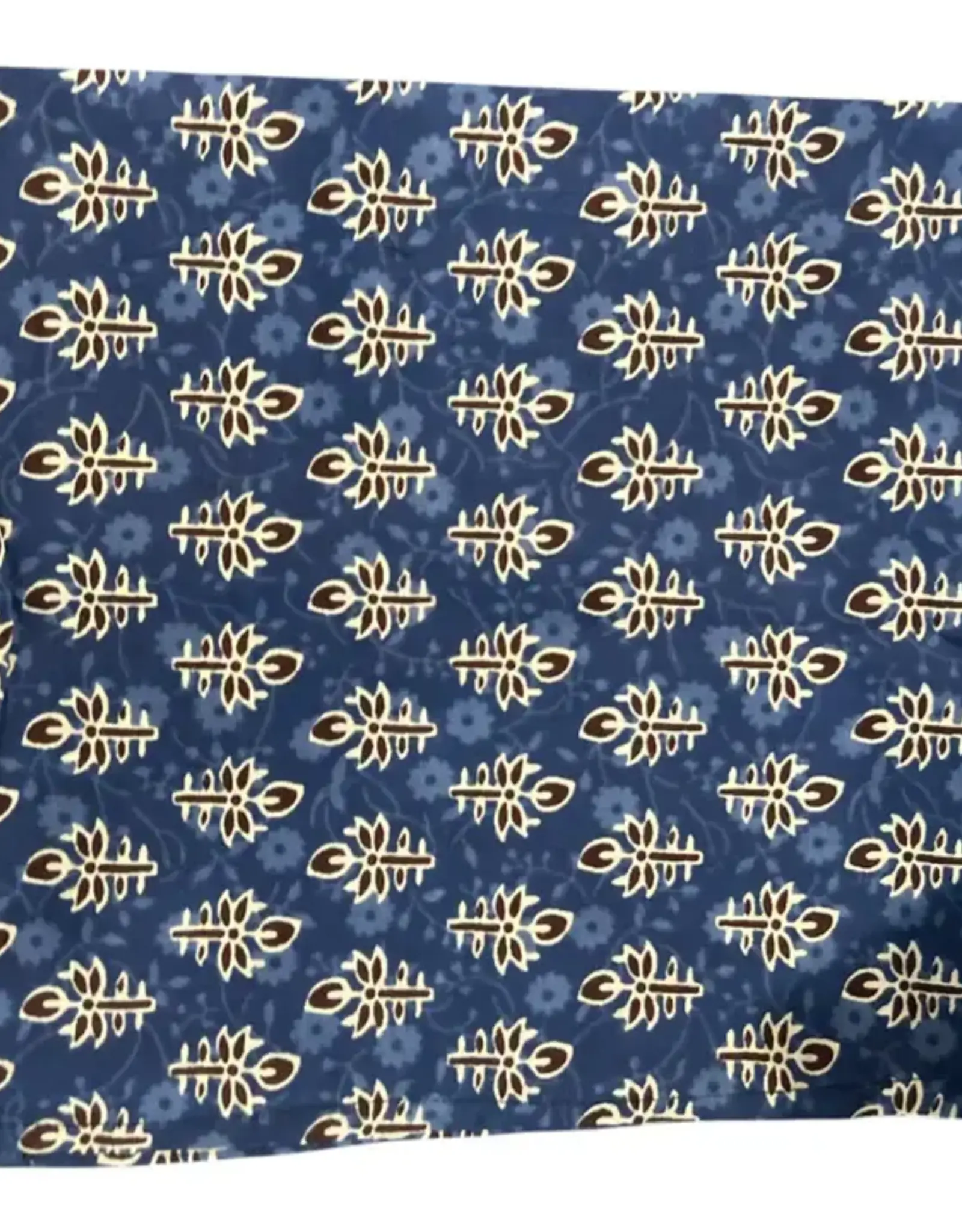 Hopes Unlimited Printed Cotton Napkins Blue & Brown Floral