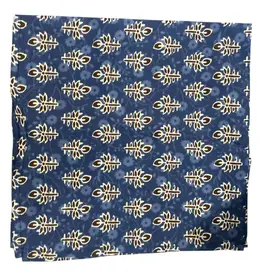 Hopes Unlimited Printed Cotton Napkins Blue & Brown Floral
