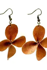 Papillon Clover Leather Earrings