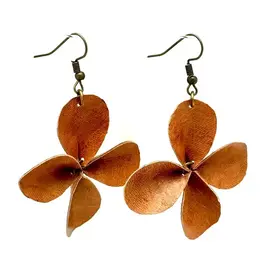 Papillon Clover Leather Earrings